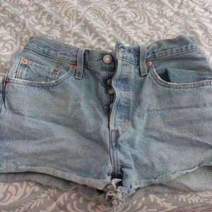 Levis 501 Button Up Jean Shorts